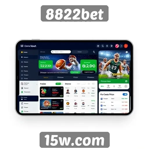 Plataforma 8822bet se destaca pelo design moderno